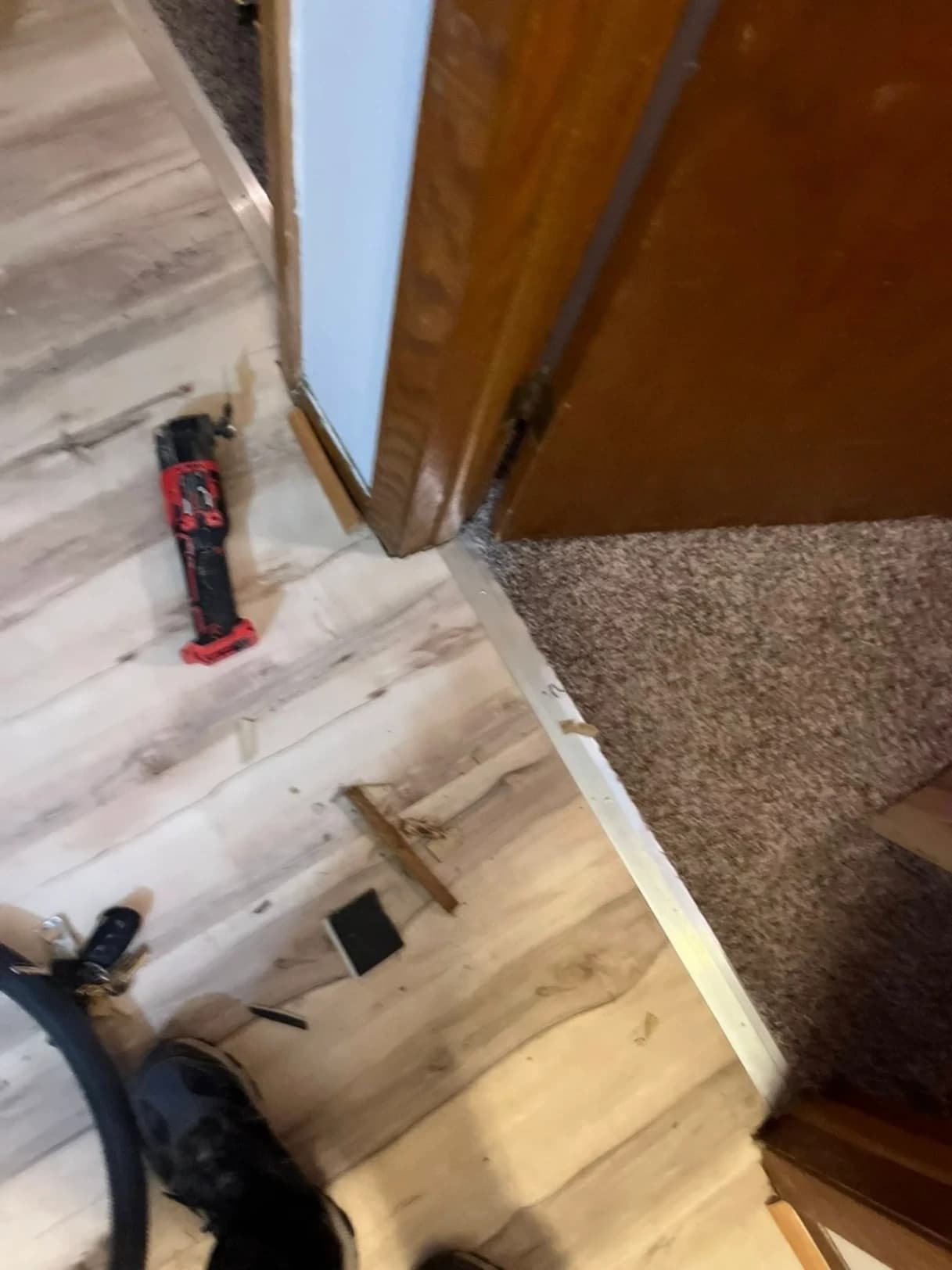 Hallway Flooring Transition Upgrade photo 4