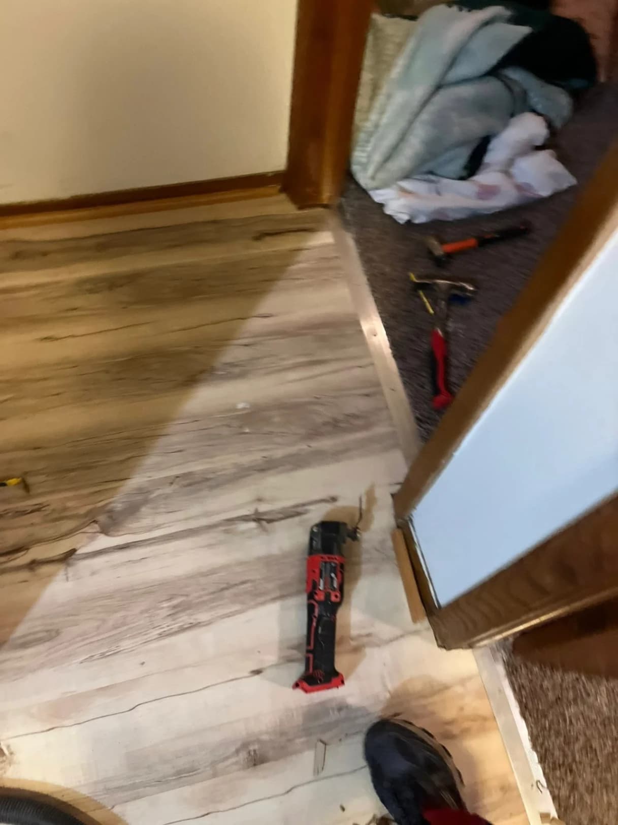 Hallway Flooring Transition Upgrade photo 3